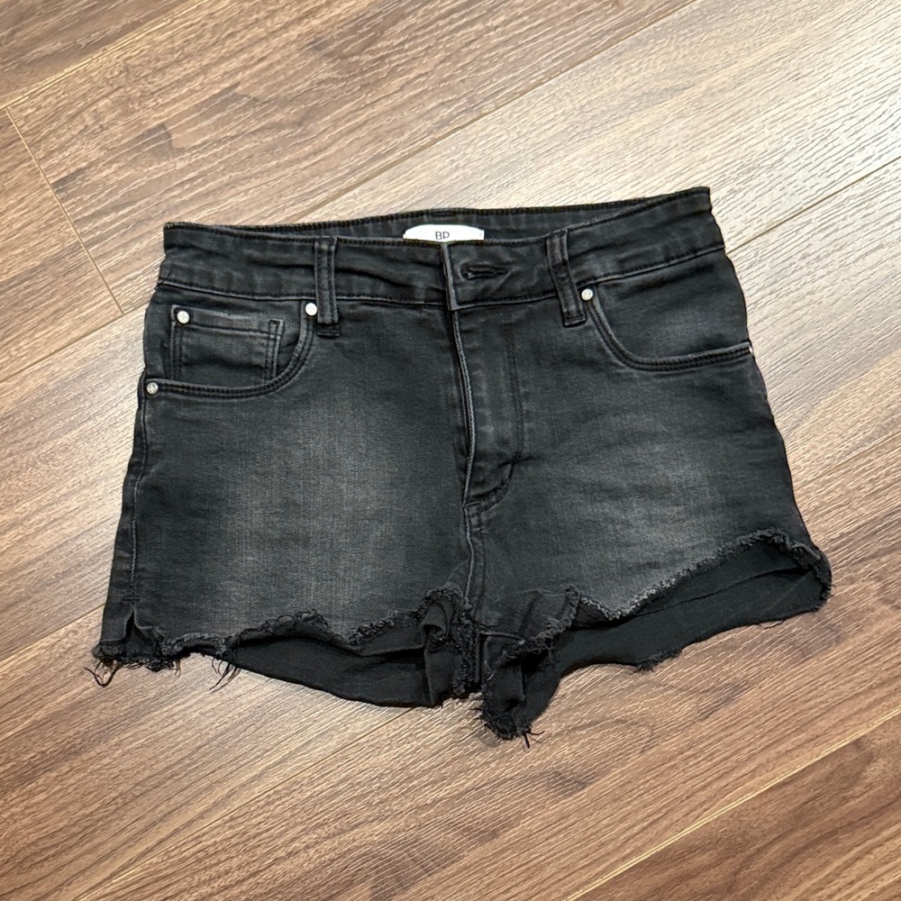 BP Black Denim Cutoff Shorts with side slit size 24
